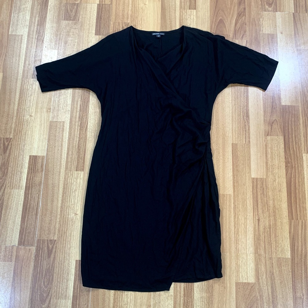 James Perse Shirt Dress Womens Black Crew Neck Short Sleeve Size 2 / US M